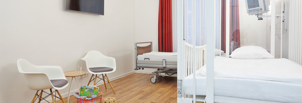 Quarto de pacientes na clínica M1